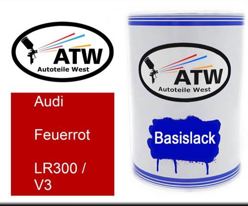 Audi, Feuerrot, LR300 / V3: 500ml Lackdose, von ATW Autoteile West.